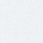 A close up on the texture of fourteen count aida fabric, the holes are clearly visible. The colour is white