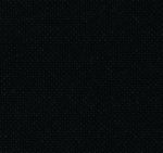 A close up on black lugana cross stitching fabric. The cloth is evenweave but the holes are not visible due to the dark fabric