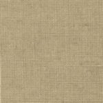 A close up on the specialised, cross stitching linen fabric in raw linen linen which is a medium sandy brown flecked with darker and lighter threads