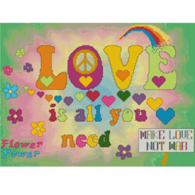 Love is All You Need Counted Cross Stitch Pattern - A Magic Hour Exclusive Pattern