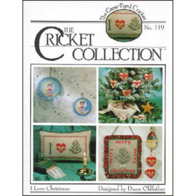 I love Christmas (#119) Counted Cross Stitch Pattern by Cross Eyed Cricket Collection