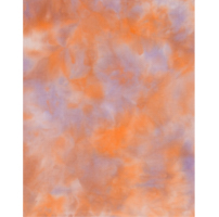 11 count hand-dyed aida piece in shades of orange and purple