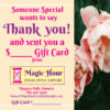 A gift card just to say Thank You to someone, in pretty pink with pink roses down the side