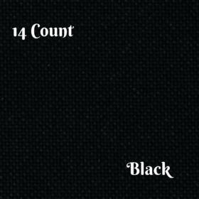 Aida cloth 14 Count in BLACK