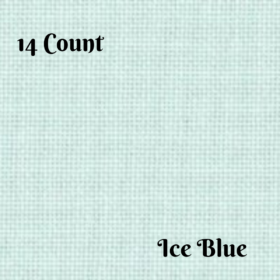 Aida cloth 14 Count in ICE BLUE