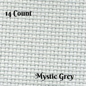 Aida Cloth 14 Count in MYSTIC GREY