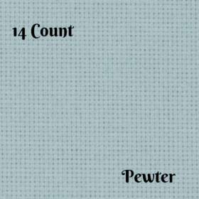 Aida cloth 14 Count in PEWTER