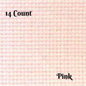 Aida cloth 14 Count in PINK