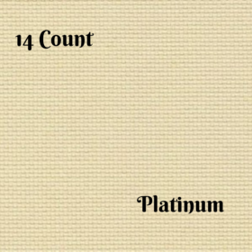 Aida cloth 14 Count in PLATINUM
