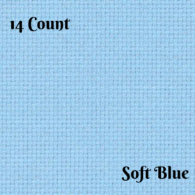 Aida cloth 14 Count in SOFT BLUE