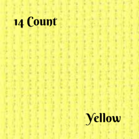 Aida cloth 14 Count in YELLOW