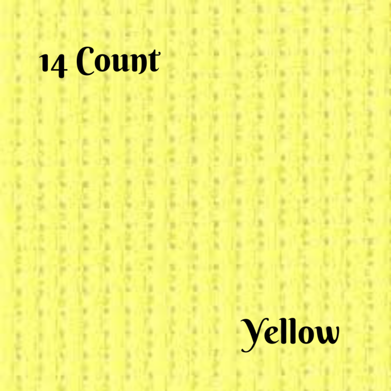 Aida cloth 14 Count in YELLOW Magic Hour Needlecrafts
