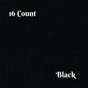 Aida cloth 16 Count in BLACK
