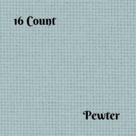 Aida cloth 16 Count in PEWTER