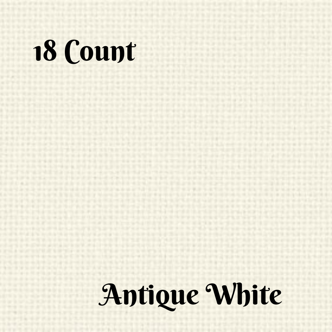Aida cloth 18 count in ANTIQUE WHITE