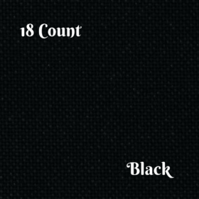 Aida cloth 18 Count in BLACK
