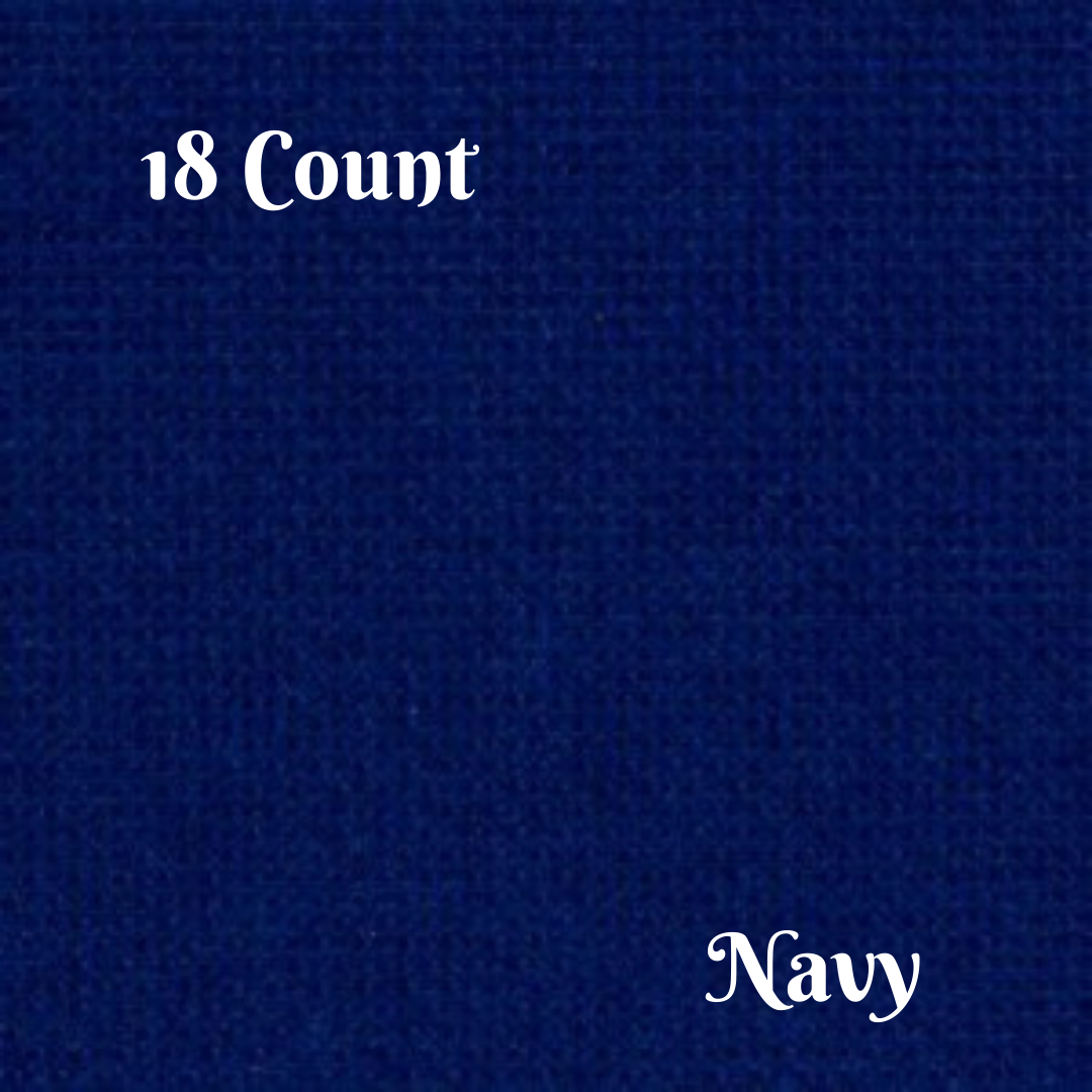 Aida cloth 18 Count in NAVY - Magic Hour Needlecrafts