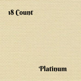 Aida cloth 18 Count in PLATINUM