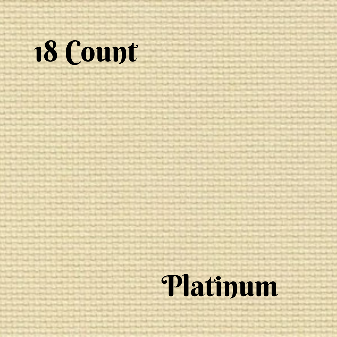 Aida cloth 18 Count in PLATINUM