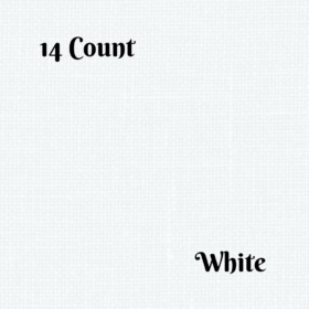 Aida cloth 14 count in WHITE