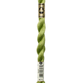 DMC Pearl Cotton #0471 Avocado Green Very Light- Size 5