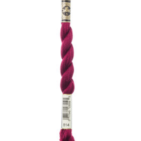 DMC Pearl Cotton #0814 Garnet Dark - Size 5