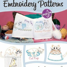 Aunt Martha's Embroidery Heat Transfer Books - Clever Kitties