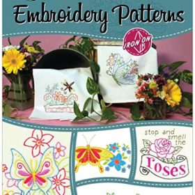 Aunt Martha's Embroidery Heat Transfer Books - Flowers & Butterflies
