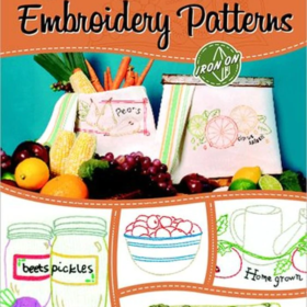 Aunt Martha's Embroidery Heat Transfer Books - Fruits & Veggies
