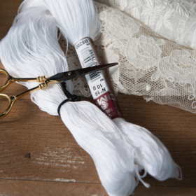 DMC Floche Embroidery Thread -White (B5200) - 168 yds 153.6 m