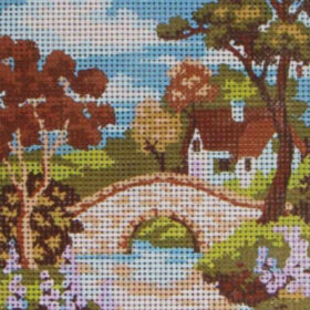 Stone Bridge PRINTED CANVAS for Needlepoint