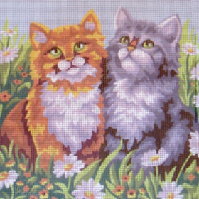 Kitten Buddies PRINTED CANVAS for Needlepoint