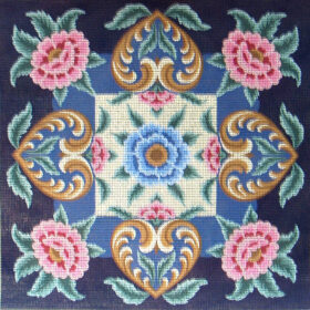 Heart Mandala PRINTED CANVAS for Needlepoint