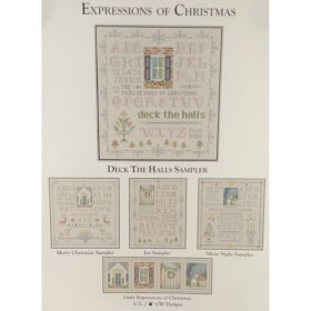 Expressions of Christmas-Deck the Halls Sampler-Counted Cross Stitch Pattern
