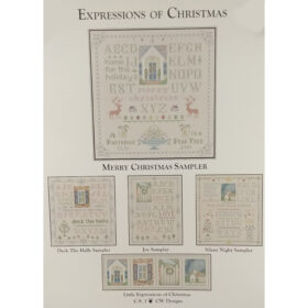 Expressions of Christmas-Merry Christmas Sampler - Counted Cross Stitch Pattern
