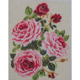Five Roses PRINTED CANVAS for Needlepoint